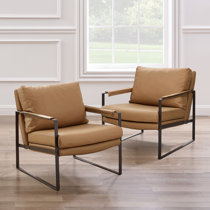 Brown Leather Accent Chairs You ll Love Wayfair